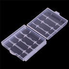 10pcs/pack White Plastic Battery Storage Box Hard Plastic Case Cover Holder For 4pcs AA AAA Batteries Transparent wholesale bulk price