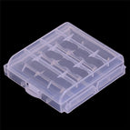10pcs/pack White Plastic Battery Storage Box Hard Plastic Case Cover Holder For 4pcs AA AAA Batteries Transparent wholesale bulk price