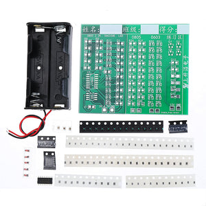 SSY Components + PCB Board + 2 Battery Boxes 84 SMD Component Welding Practice Training Board wholesale bulk price