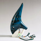 12 Hole Ceramic Ocarina Alto C Tone Classic Flute Instruments with Protection Bag + Lanyard Gift