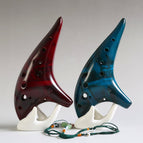 12 Hole Ceramic Ocarina Alto C Tone Classic Flute Instruments with Protection Bag + Lanyard Gift