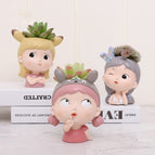 12 Style Cute Girl Succulent Flowerpot Resin Flower Pot Creative Plant Potted For Home Living Room Tabletop Garden Decoration wholesale bulk price