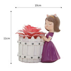 12 Style Cute Girl Succulent Flowerpot Resin Flower Pot Creative Plant Potted For Home Living Room Tabletop Garden Decoration wholesale bulk price