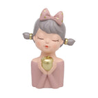 12 Style Cute Girl Succulent Flowerpot Resin Flower Pot Creative Plant Potted For Home Living Room Tabletop Garden Decoration wholesale bulk price