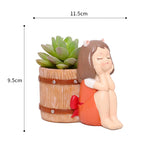 12 Style Cute Girl Succulent Flowerpot Resin Flower Pot Creative Plant Potted For Home Living Room Tabletop Garden Decoration wholesale bulk price
