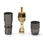 12PCS RCA Banana Plug Monster 24K Gold Plated Copper Banana Plug Double Self-Locking Wire Connectors Speaker Audio Adapter Kit