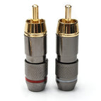12PCS RCA Banana Plug Monster 24K Gold Plated Copper Banana Plug Double Self-Locking Wire Connectors Speaker Audio Adapter Kit