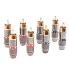 12Pcs Monster Banana Plug RCA Connector 6mm 24K Gold Plated Professional Speaker Audio Adapter Wire Connector RCA Male Plug