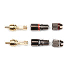 12Pcs Monster Banana Plug RCA Connector 6mm 24K Gold Plated Professional Speaker Audio Adapter Wire Connector RCA Male Plug