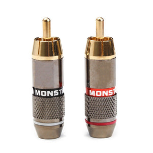 12Pcs Monster Banana Plug RCA Connector 6mm 24K Gold Plated Professional Speaker Audio Adapter Wire Connector RCA Male Plug