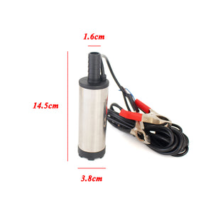 12V 24V DC electric submersible pump for pumping diesel oil water ,Stainless steel shell,12L/min,fuel transfer pump 12 V volt