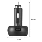 12V/24V Digital Meter Monitor 3 in 1 LED USB Car Charger Voltmeter Thermometer Car Battery Monitor LCD Digital Dual Display