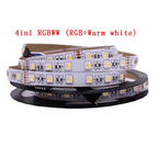 12mm PCB 5M 4in1 5in1 RGB+CCT LED Strip 5050 60leds/m 5 Colors in 1 chip CW+RGB+WW RGBW RGBWW flexible Led Tape Light 12V 24V