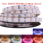 12mm PCB 5M 4in1 5in1 RGB+CCT LED Strip 5050 60leds/m 5 Colors in 1 chip CW+RGB+WW RGBW RGBWW flexible Led Tape Light 12V 24V