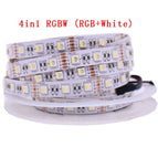 12mm PCB 5M 4in1 5in1 RGB+CCT LED Strip 5050 60leds/m 5 Colors in 1 chip CW+RGB+WW RGBW RGBWW flexible Led Tape Light 12V 24V