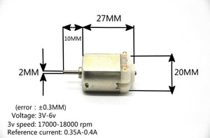 130 dc motor Small DC motor 3V-6V Miniature motor four-wheel motor small