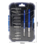 15 in1 Mobile Phone PCB CPU DIY Repair Tools Set Engraving Knife Blades Metal Wood Carving Knife Non-slip Scalpel Surgical Craft