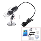 1600X USB Digital Microscope Camera Endoscope 8LED Magnifier with Metal Stand 6 Stype for choose J21 19 Dropship