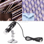 1600X USB Digital Microscope Camera Endoscope 8LED Magnifier with Metal Stand J21 19 Dropship