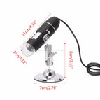 1600X USB Digital Microscope Camera Endoscope 8LED Magnifier with Metal Stand J21 19 Dropship