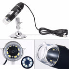 1600X USB Digital Microscope Camera Endoscope 8LED Magnifier with Metal Stand J21 19 Dropship