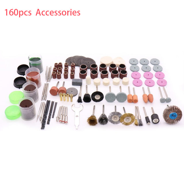 160pcs/Set Electric Grinder Rotary Tool Accessory Bit Set For Dremel Grinding Sanding Polishing Disc Wheel Tip Cutter Drill Disc