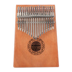 17 Keys Mahogany Wood Kalimba Percussion Musical Instrument Thumb Finger Piano African Sanza Mbira with Tuning Hammer Sticker
