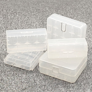 18650 20700 21700 26650 Batterij Storage Box Hard Case Houder 4AA 4AAA Oplaadbare Batterij Power Bank Plastic Case Transparant wholesale bulk price