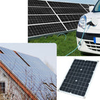 18V 20w solar panel kit Transparent semi-flexible Monocrystalline solar cell DIY module outdoor connector DC 12v charger
