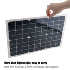18V 20w solar panel kit Transparent semi-flexible Monocrystalline solar cell DIY module outdoor connector DC 12v charger