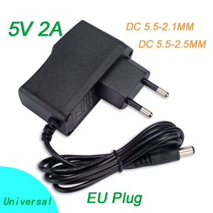 1PCS 5V2A New AC 100V-240V Converter Switching Power Adapter DC 5V 2A 1000mA Universal Power Supply EU Plug Tablet Charger