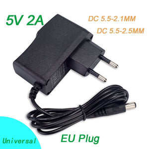 1PCS 5V2A New AC 100V-240V Converter Switching Power Adapter DC 5V 2A 1000mA Universal Power Supply EU Plug Tablet Charger