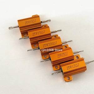 1PCS Aluminum Power Metal Shell Case Wirewound Resistor RX24 25W  22K 25K 30K 33K 39K 47K 50K 51K 60K 68K 75K 82K