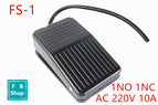 1PCS FS-1 18cm Foot switch Foot shoe switch Since the reset pedal switch controller molded case AC 220V 10A 1 NO 1 NC