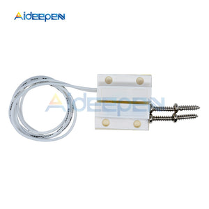 1Pair MC-38 MC38 Wired Door Window Sensor N/O Switch Magnetic Alarm 330MM Length 100V DC Normally-Closed NC For Home Safe