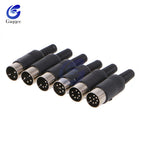 1Pcs Male Plug /Female Socket DIN Connector Plug 3/4/5/6/7/8 PIN Chassis Cable Mount With Plastic Handle