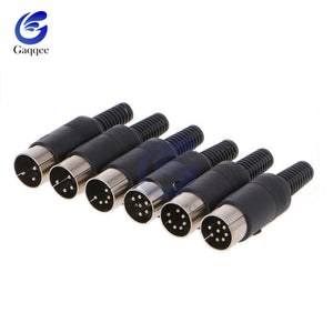 1Pcs Male Plug /Female Socket DIN Connector Plug 3/4/5/6/7/8 PIN Chassis Cable Mount With Plastic Handle