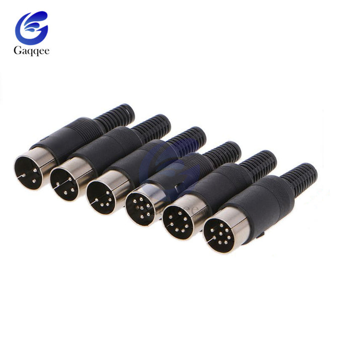 1Pcs Male Plug /Female Socket DIN Connector Plug 3/4/5/6/7/8 PIN Chassis Cable Mount With Plastic Handle