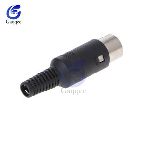 1Pcs Male Plug /Female Socket DIN Connector Plug 3/4/5/6/7/8 PIN Chassis Cable Mount With Plastic Handle