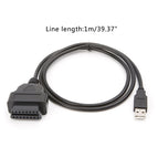 1Pcs Nieuwe 16Pin OBD2 Te Usb-poort Charger Adapter Kabel Connector Diagnostic Tool Auto Accessoires wholesale bulk price