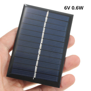1W Panel Solar 6V for Chargers Cell Phone Power DIY Light Battery Portable Mini Module Toys