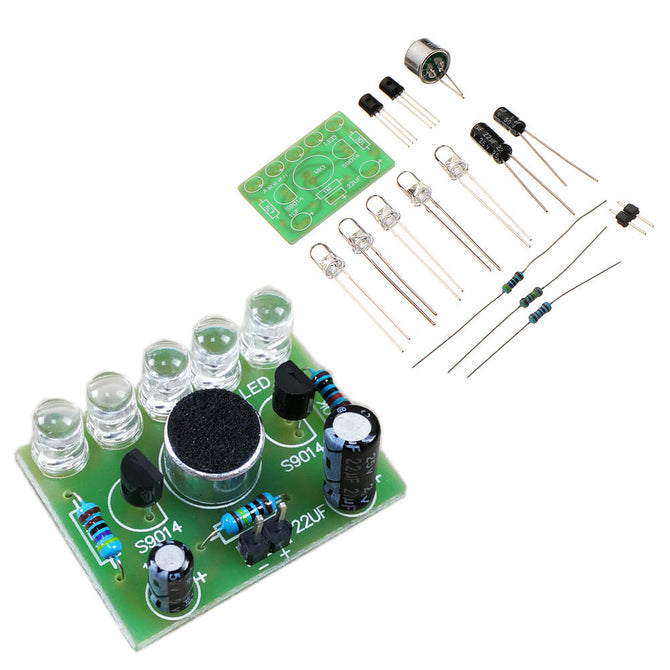 DIY Voice Controlled Melody Light 5MM Highlight DIY LED Flash Electronic Training Kit wholesale bulk price