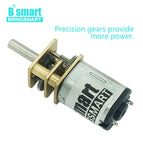 1pc Bringsmart N20 Micro motor Electric gearbox motor 3v 6v 12v 15/30/50/60/100/200/300/500/600/1000/1500rpm