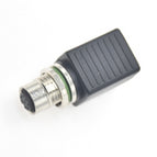 1pc M12 4 Pin D Encoding To RJ45 Female Connector M12 8 Pin A-coding Male Connector Gigabit Ethernet Plug Adapter