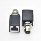 1pc M12 4 Pin D Encoding To RJ45 Female Connector M12 8 Pin A-coding Male Connector Gigabit Ethernet Plug Adapter
