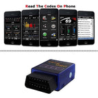 1pc Mini Eml327 OBDII V1.5 Bluetooth Adaptor Car Auto Diagnostic Scanner for Automotive Scaner Elm327 Real V1.5