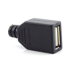 1pcs 10pcs Type A Female USB male 4 Pin Plug Socket Connector Black Plastic Cover Solder type DIY Connectors