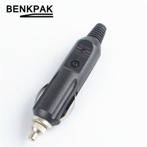 1pcs 12V Car Cigarette Lighter Plug Cigar Power Connector Fused With Light LED