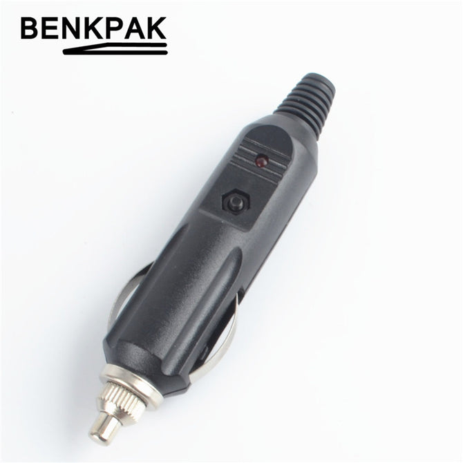 1pcs 12V Car Cigarette Lighter Plug Cigar Power Connector Fused With Light LED