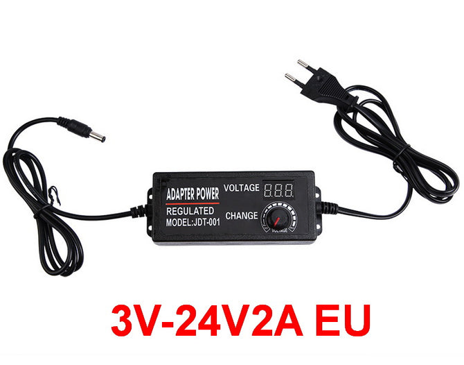 1pcs Adjustable AC To DC 3V-24V 2A Universal Power Adapter Supply Display Screen Power Switching Charger Adatper EU or US plug